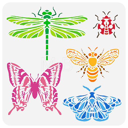 PET Hollow Out Drawing Painting Stencils DIY-WH0391-0559-1