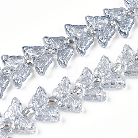 Electroplate Glass Beads Strands EGLA-N012-04I-1