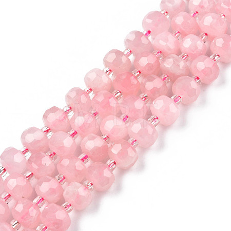 Natural Madagascar Rose Quartz Beads Strands G-N327-08J-1