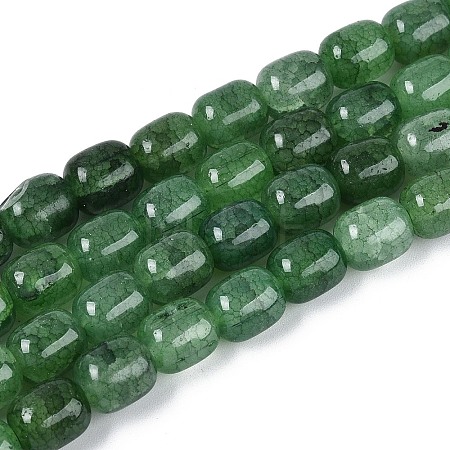 Baking Paint Crackle Glass Beads Strands DGLA-N019-01B-14-1