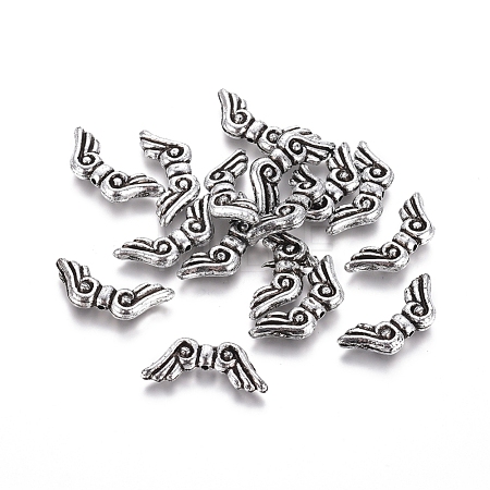 Antique Silver Plated Acrylic Beads X-PLS221Y-1