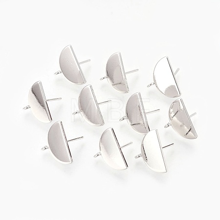 Brass Stud Earring Findings KK-P160-06P-NF-1