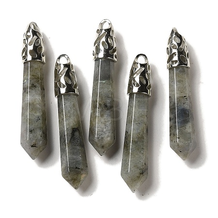 Natural Labradorite Pointed Big Pendants G-Z055-01P-23-1