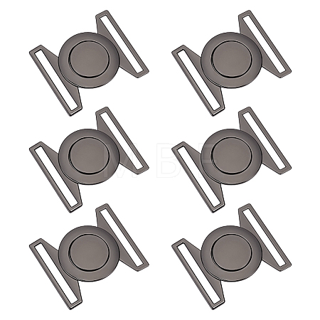 6 Sets Zinc Alloy Side Release Buckles FIND-BC0019-63B-1
