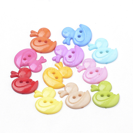 2-Hole Acrylic Buttons BUTT-Q037-10-1