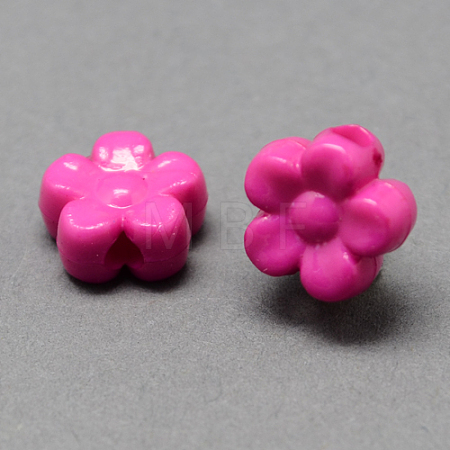 Solid Color Acrylic Beads SACR-R807-06-1