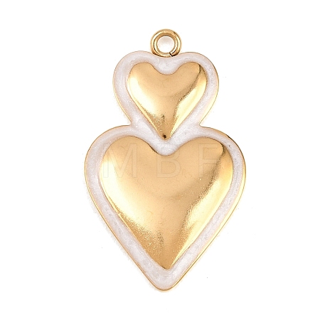 304 Stainless Steel Enamel Pendants STAS-G392-03G-04-1