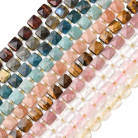 Natural Mixed Gemstone Beads Strands G-L642-L01-10mm-1