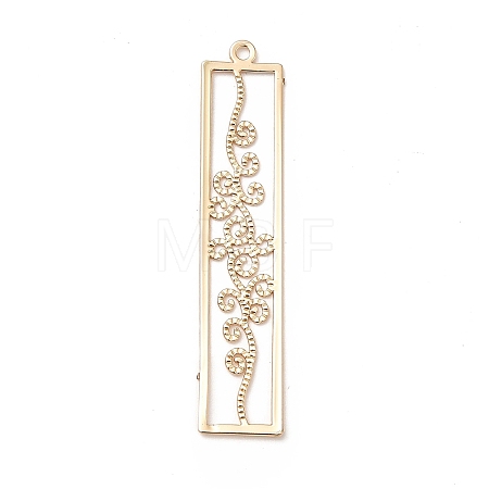 Rack Plating Brass Filigree Pendants KKC-K001-17KCG-1