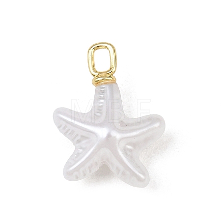 Brass & ABS Plastic Pearl Pendants PL-CBAEB37-01A-G-1