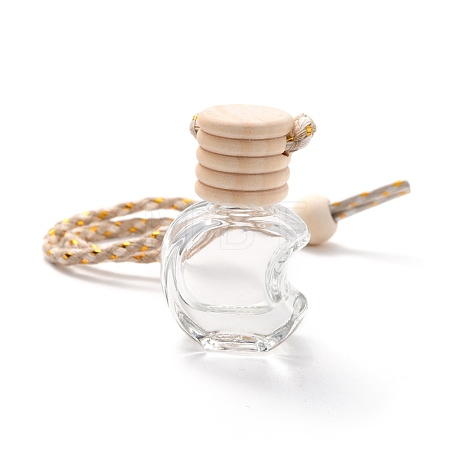 Empty Glass Perfume Bottle Pendants HJEW-C009-02-1