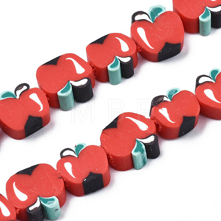 Handmade Polymer Clay Bead Strands CLAY-S096-001-01-1