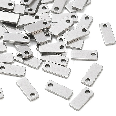 304 Stainless Steel Rectangle Charms SA-CBA97DF-06P-1