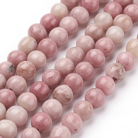Natural Rhodonite Beads Strands G-G099-6mm-33-1