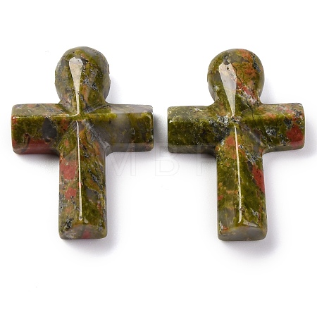 Natural Unakite Pendants G-B122-02E-1