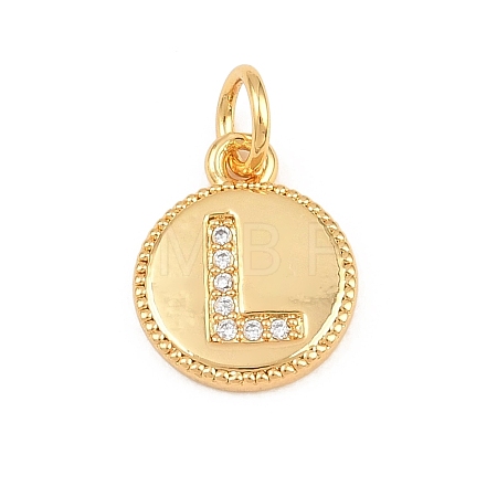 Brass Micro Pave Clear Cubic Zirconia Charms CU-CBA56CE-12G-L-1