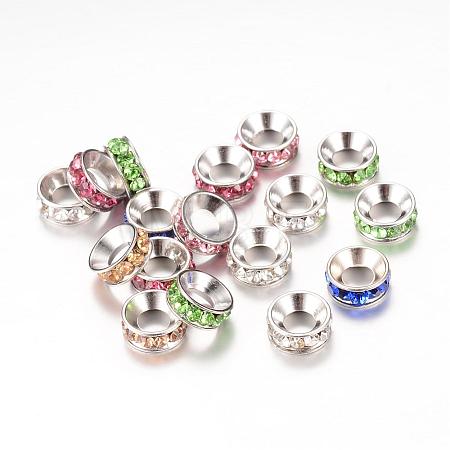 Rhinestone Spacer Beads RB-S043-10mm-P-1