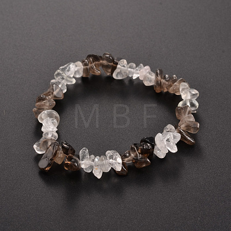 Chips Gemstone Beaded Stretch Bracelets BJEW-JB01825-06-1
