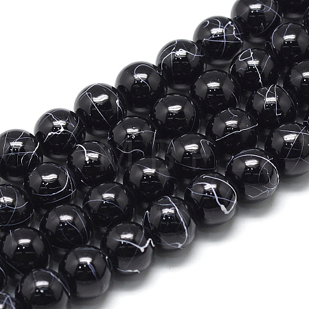 Drawbench Glass Beads Strands DGLA-S115-4mm-L16-1
