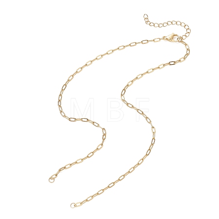 2.5MM 304 Stainless Steel Paperclip Chain Necklace Making AJEW-JB01496-02-1