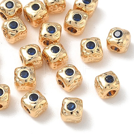 SHEGRACE Brass Cubic Zirconia Beads XGRQ4H151-682G-C-1