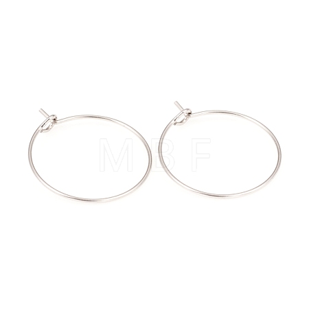 316L Surgical Stainless Steel Hoop Earring Findings STAS-G229-07P-02-1