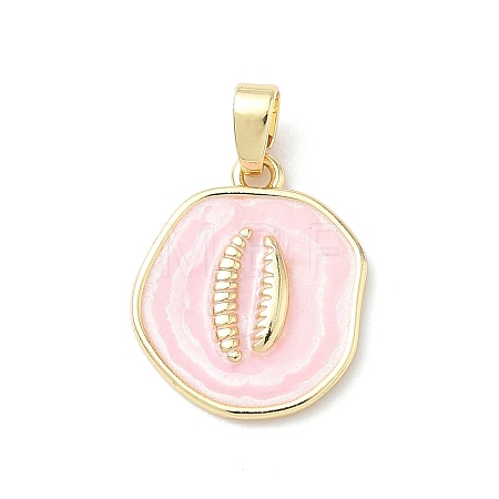 Brass Enamel Pendants KK-Z134-01G-02-1