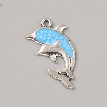 Ocean Theme Alloy Enamel Pendants LS-ENAM-CJC0022-14A-AS-1