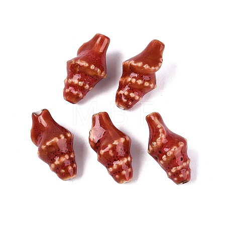 Vintage Handmade Porcelain Beads PORC-Q006-08F-1
