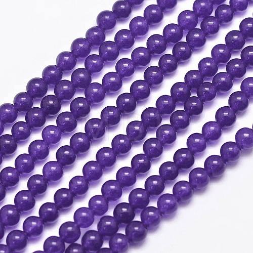 Natural Malaysia Jade Bead Strands G-A146-4mm-A01-1