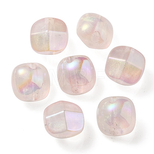 UV Plating Luminous Transparent Acrylic Beads OACR-P010-01C-1