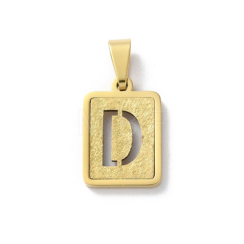 304 Stainless Steel Alphabet Pendants STAS-S152-01G-D-1