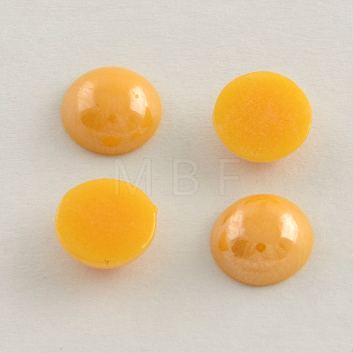 Pearlized Plated Opaque Glass Cabochons PORC-S801-8mm-14-1