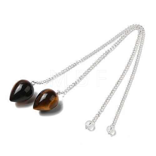 Natural Tiger Eye Dowsing Pendulums G-R492-01S-04-1