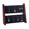 Double-Layer Wooden Jewelry Display Stand ODIS-WH0099-284B-1