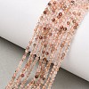 Natural Copper Rutilated Quartz Beads Strands G-P629-A01-01-2