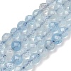Natural Aquamarine Beads Strands G-B168-A02-4mm-2