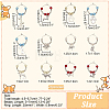 24Pcs 12 Style Tibetan Style Alloy Pendant Wine Glass Charms with Brass Hoop Earring Findings AJEW-AB00059-2