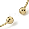 PVD Vacuum Plating 202 Stainless Steel Disc Charm Open Cuff  Bangles for Women BJEW-M317-03G-3