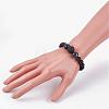 Natural Larvikite Stretch Bracelets BJEW-JB03159-01-3