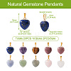 Fashewelry 20Pcs 10 Styles Natural Mixed Gemstone Pendants G-FW0001-39-5