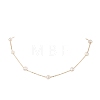 Natural Pearls Beaded Chain Necklace NJEW-JN04345-3