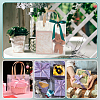 Transparent Frosted PVC Plastic Gift Tote Bags with Green Ribbon ABAG-WH0048-68A-5