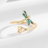 Brass Enamel Cuff Open Rings WG9C057-02-1