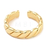 Rack Plating Brass Open Cuff Rings for Women RJEW-Z059-02G-02-2