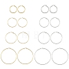 4 Pairs 4 Styles Stainless Steel Hoop Earrings EJEW-YW0001-14G-2