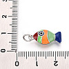 Brass and Enamel Pendants KK-T079-02A-P-3