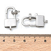 Brass Padlock Lobster Claw Clasp KK-CBA50B0-03P-3