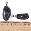 Natural Amethyst Tumbled Stone Pendants GG-K002-06G-3