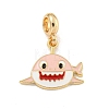 Rack Plating Alloy Enamel Shark European Dangle Charms FIND-B034-54G-01-1